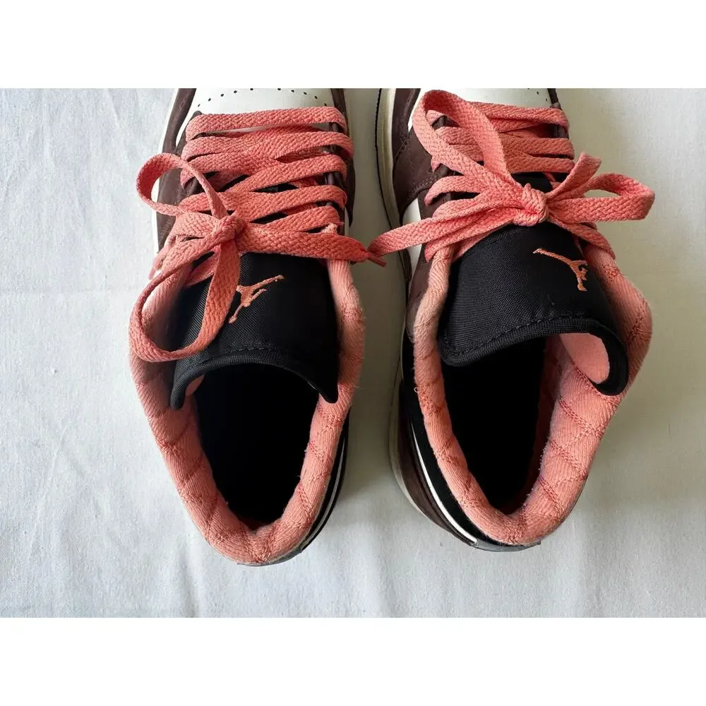 Nike Air Jordan 1 Low SE Brown Pink White Sneakers Men’s Size 8